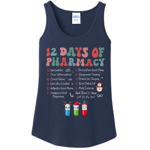 12 Days Of Pharmacy Technician Funny Christmas Ladies Essential Tank