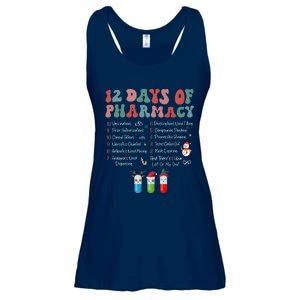 12 Days Of Pharmacy Technician Funny Christmas Ladies Essential Flowy Tank