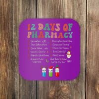 12 Days Of Pharmacy Technician Funny Christmas Coaster