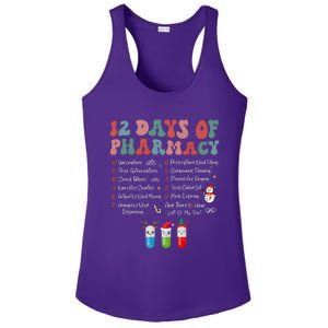 12 Days Of Pharmacy Technician Funny Christmas Ladies PosiCharge Competitor Racerback Tank