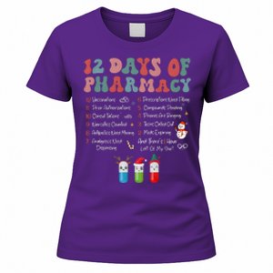 12 Days Of Pharmacy Technician Funny Christmas Women's T-Shirt