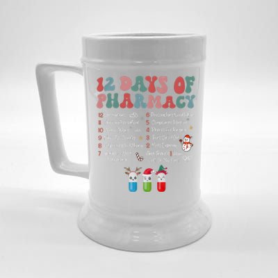 12 Days Of Pharmacy Technician Funny Christmas Beer Stein