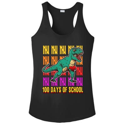 100 Days Of School Costume Teacher Student Dinosaurs Cool Gift Ladies PosiCharge Competitor Racerback Tank