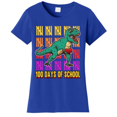 100 Days Of School Costume Teacher Student Dinosaurs Cool Gift Women's T-Shirt