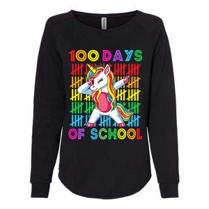 100 Days Of School Unicorn 100 Days Smarter 100th Day Womens California Wash Sweatshirt