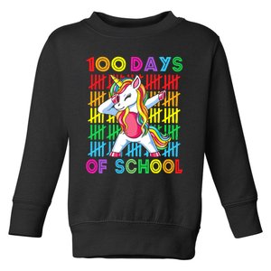 100 Days Of School Unicorn 100 Days Smarter 100th Day Toddler Sweatshirt