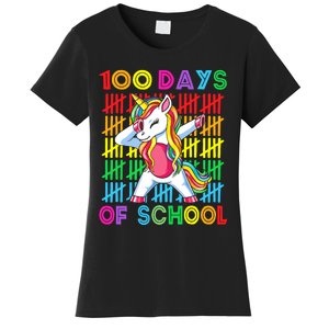 100 Days Of School Unicorn 100 Days Smarter 100th Day Women's T-Shirt