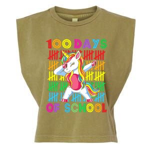 100 Days Of School Unicorn 100 Days Smarter 100th Day Garment-Dyed Women's Muscle Tee