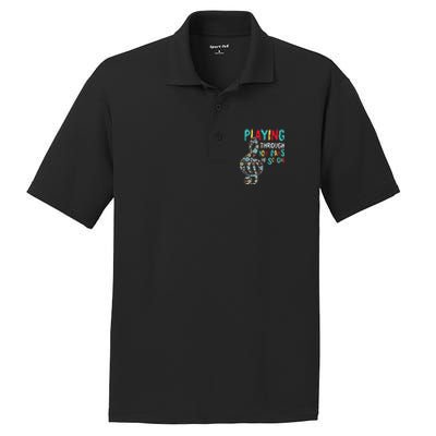 100 Days Of School Playing Music Teacher Cool Student PosiCharge RacerMesh Polo