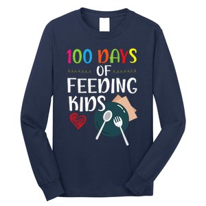 100 Days Of Feeding Lunch Lady School Long Sleeve Shirt