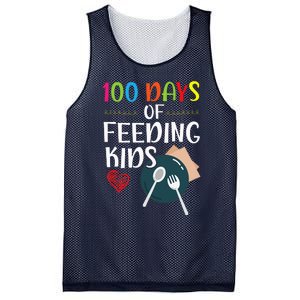 100 Days Of Feeding Lunch Lady School Mesh Reversible Basketball Jersey Tank