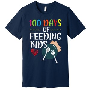 100 Days Of Feeding Lunch Lady School Premium T-Shirt