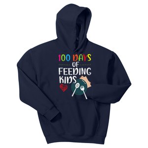 100 Days Of Feeding Lunch Lady School Kids Hoodie