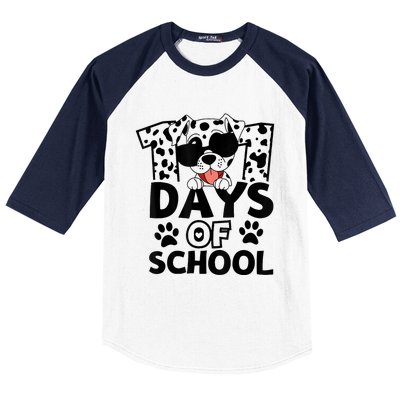 100 Days Of School Dalmatian Dog 100th Day Of School Baseball Sleeve Shirt