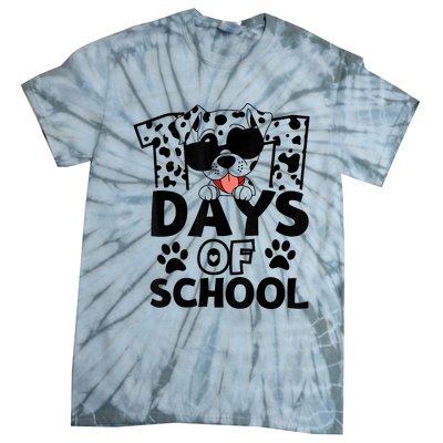 100 Days Of School Dalmatian Dog 100th Day Of School Tie-Dye T-Shirt