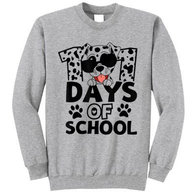 100 Days Of School Dalmatian Dog 100th Day Of School Tall Sweatshirt