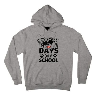 100 Days Of School Dalmatian Dog 100th Day Of School Tall Hoodie