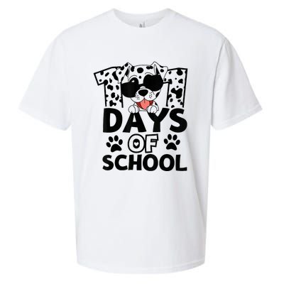 100 Days Of School Dalmatian Dog 100th Day Of School Sueded Cloud Jersey T-Shirt