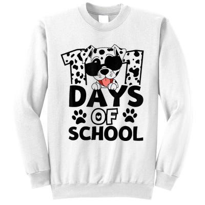 100 Days Of School Dalmatian Dog 100th Day Of School Sweatshirt