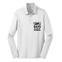 100 Days Of School Dalmatian Dog 100th Day Of School Silk Touch Performance Long Sleeve Polo