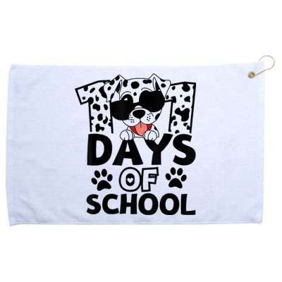 100 Days Of School Dalmatian Dog 100th Day Of School Grommeted Golf Towel