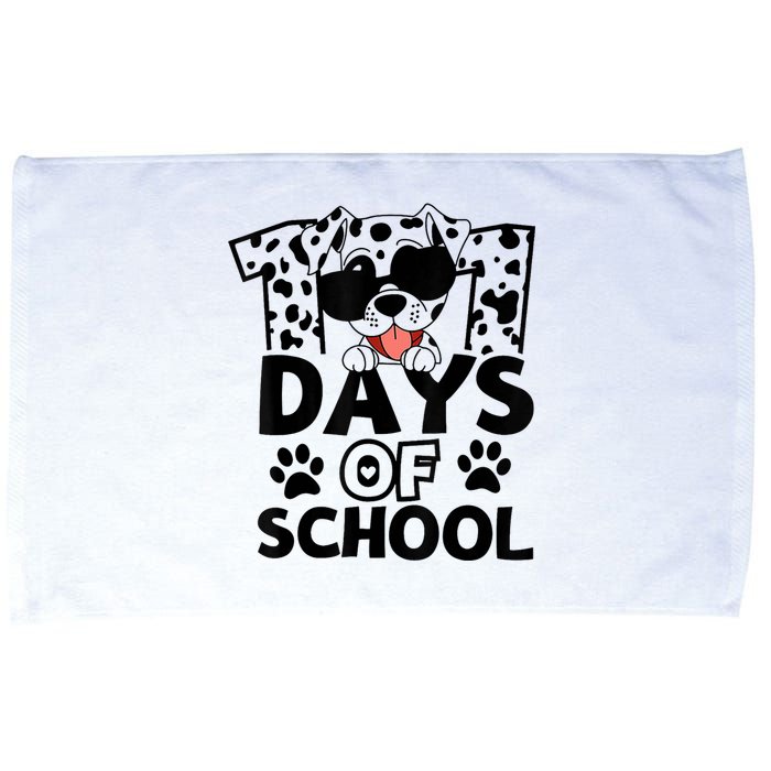 100 Days Of School Dalmatian Dog 100th Day Of School Microfiber Hand Towel