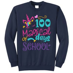 100th Day Of School Unicorn 100 Magical Days Teacher Sweatshirt