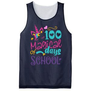 100th Day Of School Unicorn 100 Magical Days Teacher Mesh Reversible Basketball Jersey Tank