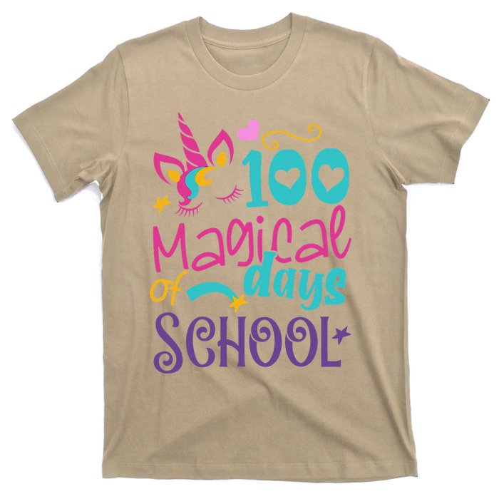 100th Day Of School Unicorn 100 Magical Days Teacher T-Shirt