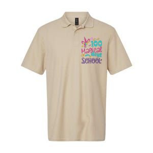 100th Day Of School Unicorn 100 Magical Days Teacher Softstyle Adult Sport Polo