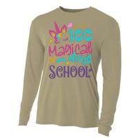 100th Day Of School Unicorn 100 Magical Days Teacher Cooling Performance Long Sleeve Crew