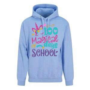 100th Day Of School Unicorn 100 Magical Days Teacher Unisex Surf Hoodie