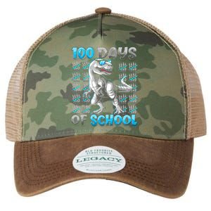 100 Days Of School Trex 100 Days Smarter 100th Day Of School Legacy Tie Dye Trucker Hat