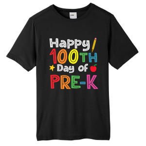 100 Days Of Pre K Teacher And Student Teacher Boy Girl Tall Fusion ChromaSoft Performance T-Shirt