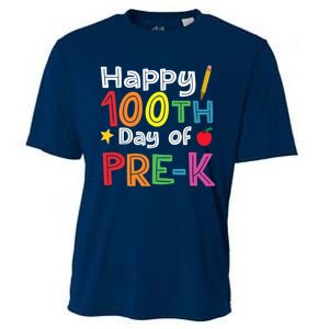 100 Days Of Pre K Teacher And Student Teacher Boy Girl Cooling Performance Crew T-Shirt