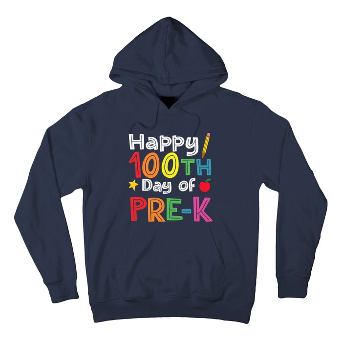 100 Days Of Pre K Teacher And Student Teacher Boy Girl Hoodie