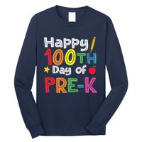 100 Days Of Pre K Teacher And Student Teacher Boy Girl Long Sleeve Shirt