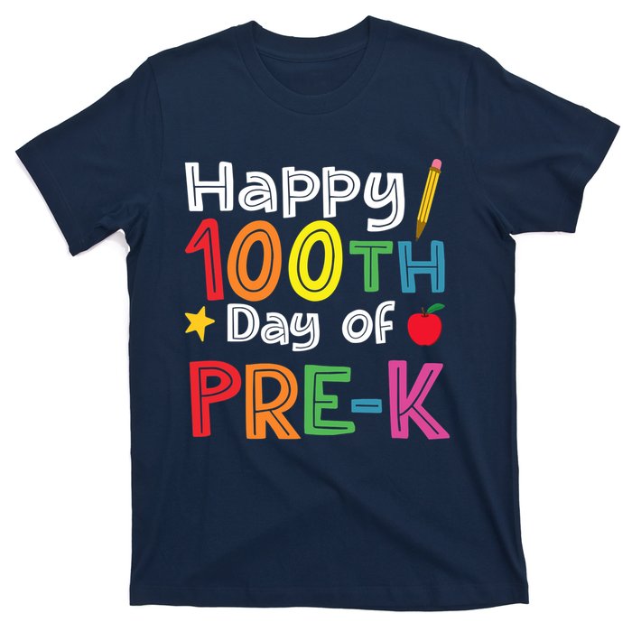 100 Days Of Pre K Teacher And Student Teacher Boy Girl T-Shirt