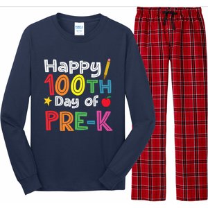 100 Days Of Pre K Teacher And Student Teacher Boy Girl Long Sleeve Pajama Set