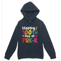 100 Days Of Pre K Teacher And Student Teacher Boy Girl Urban Pullover Hoodie