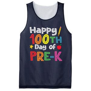 100 Days Of Pre K Teacher And Student Teacher Boy Girl Mesh Reversible Basketball Jersey Tank