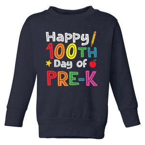 100 Days Of Pre K Teacher And Student Teacher Boy Girl Toddler Sweatshirt