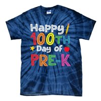 100 Days Of Pre K Teacher And Student Teacher Boy Girl Tie-Dye T-Shirt