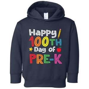 100 Days Of Pre K Teacher And Student Teacher Boy Girl Toddler Hoodie