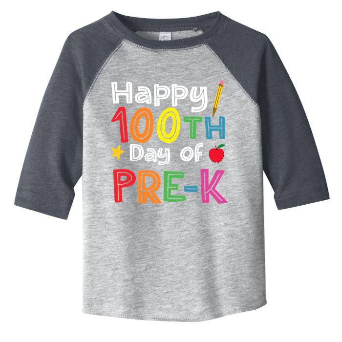 100 Days Of Pre K Teacher And Student Teacher Boy Girl Toddler Fine Jersey T-Shirt