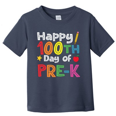 100 Days Of Pre K Teacher And Student Teacher Boy Girl Toddler T-Shirt