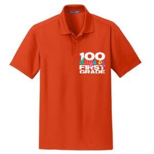 100 Days Of First Grade 100 Days Of School Gift Dry Zone Grid Polo