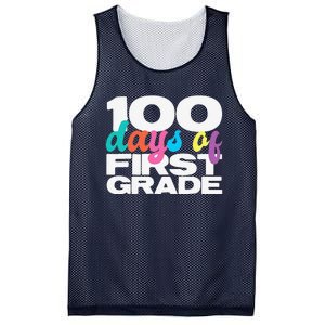 100 Days Of First Grade 100 Days Of School Gift Mesh Reversible Basketball Jersey Tank