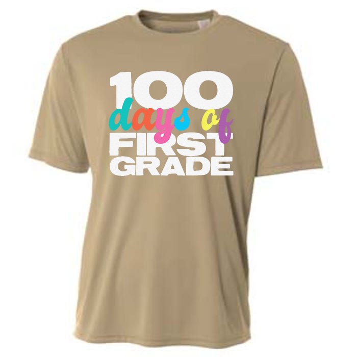 100 Days Of First Grade 100 Days Of School Gift Cooling Performance Crew T-Shirt