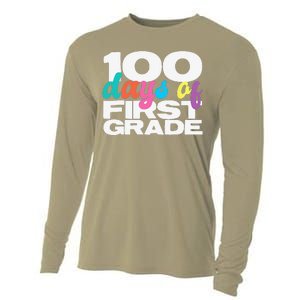 100 Days Of First Grade 100 Days Of School Gift Cooling Performance Long Sleeve Crew